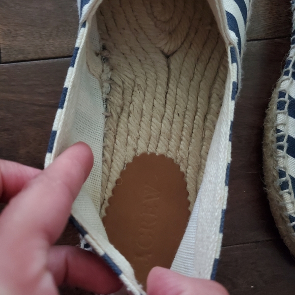 J.crew flats size 8 blue and cream - Picture 3 of 6